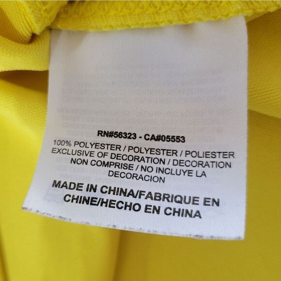 Nike Men's Yellow Dri-FIT Short Sleeve Golf Polo - Picture 9 of 13